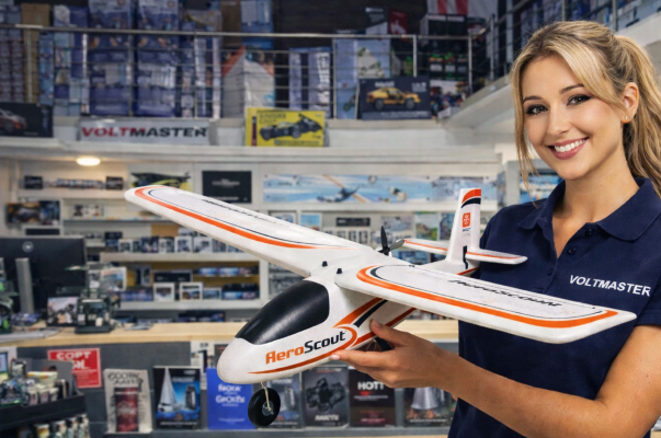 HobbyZone AeroScout S – Der einfachste Einstieg in den Modellflug - HobbyZone AeroScout S – Einsteigerfreundlicher RC-Trainer mit SAFE-Technologie | voltmaster.business