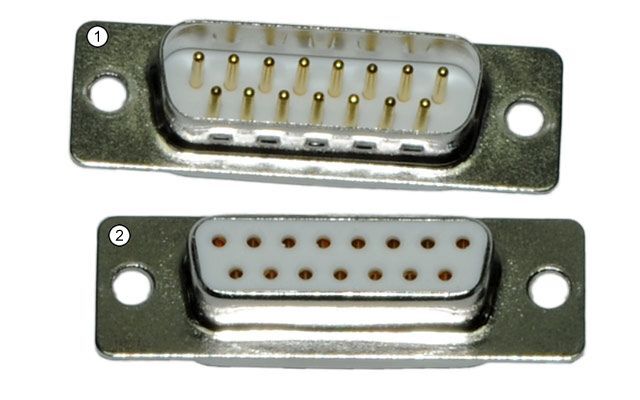 SUB-D Verbinder 15-polig - Stecker & Buchse