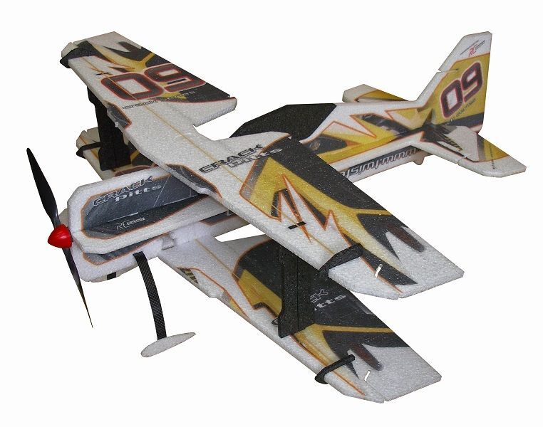 Crack Pitts backyard schwarz/gelb 8mm EPP - 755mm