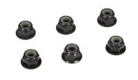 Losi - TLR 4mm Aluminium Stoppmutter mit Flansch Schwarz...