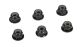 Losi - TLR 4mm Aluminium Stoppmutter mit Flansch Schwarz 6St. (TLR336000)