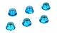 Losi - TLR 4mm Aluminium Stoppmutter mit Flansch Blau 6St. (TLR336001)