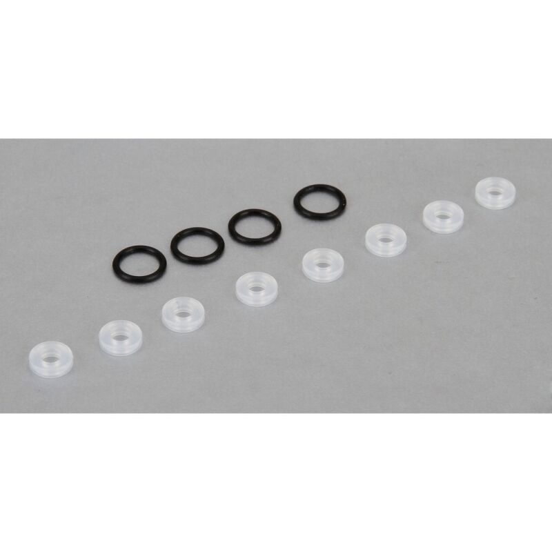 Losi - TLR: X Ringe (8), Dichtung Stoßdämpferendkappe unten (4) alle 8IGHT (TLR243024)