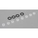 Losi - TLR: X Ringe (8), Dichtung Stoßdämpferendkappe unten (4) alle 8IGHT (TLR243024)
