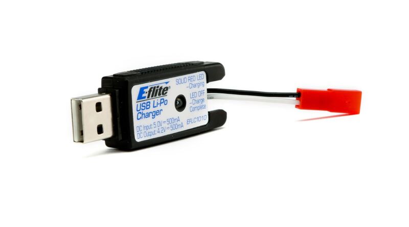 E-flite 1S 500mAh USB-LiPo-Ladegerät: 180 QX HD (EFLC1010)