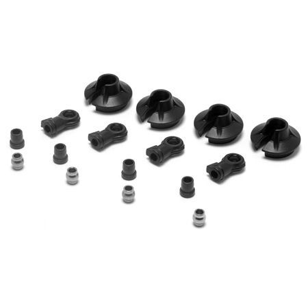 Horizon Hobby - Kugelendpfanne, Kugel, Buchsen und Federteller für 15mm Stoßdämpfer: 8B 2.0 (LOSA5435)