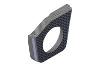 KM - 4mm Vordere Karbon Riemenspannungs Hub Halter links...