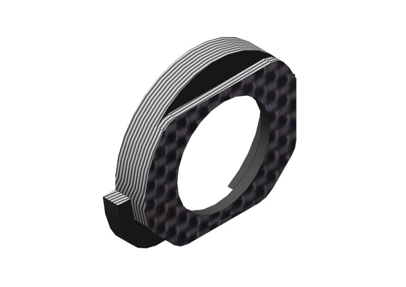KM - 4mm Hintere Karbon Riemenspannungs Hub Halter links (HK110L)