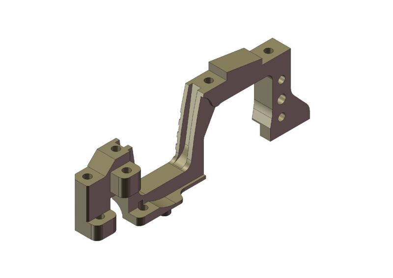 KM - Aluminium vordere untere Bulk Head rechts (HK401R)