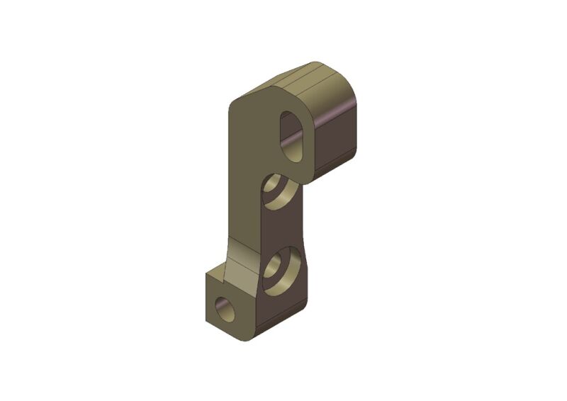KM - Aluminium vorderer oberer Schwingen Halter links (HK402L)