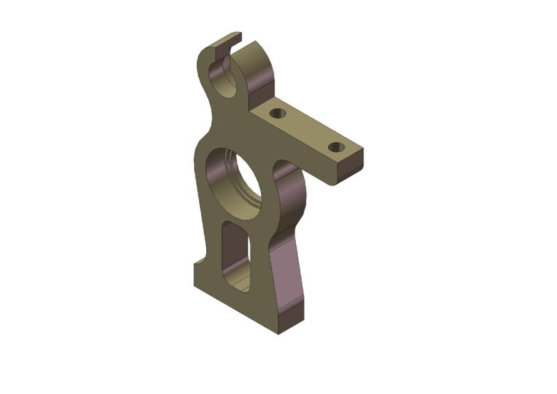 KM - Aluminium 2-gang Wellenhalter links (HK410L)