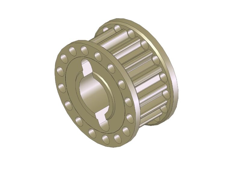 KM - Aluminium Riemenrad 16T (HK460-16T)