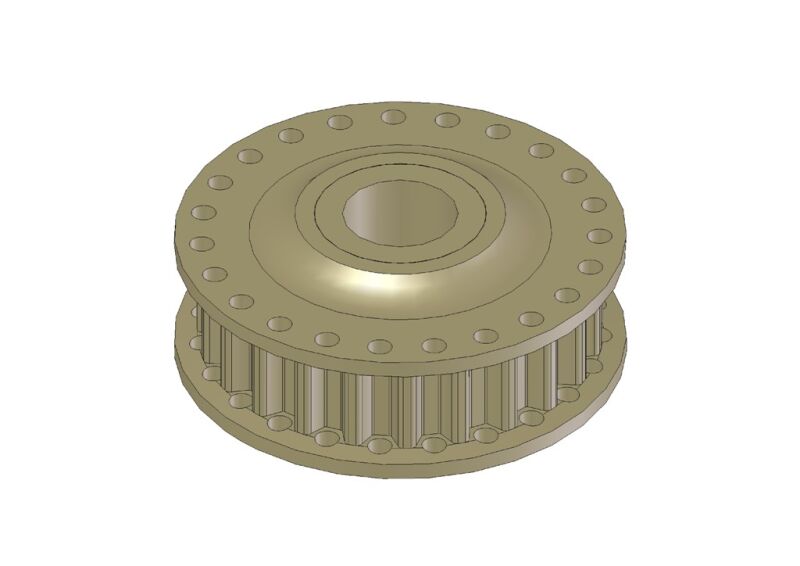 KM - Aluminium Riemenrad 23T (HK460-23T)