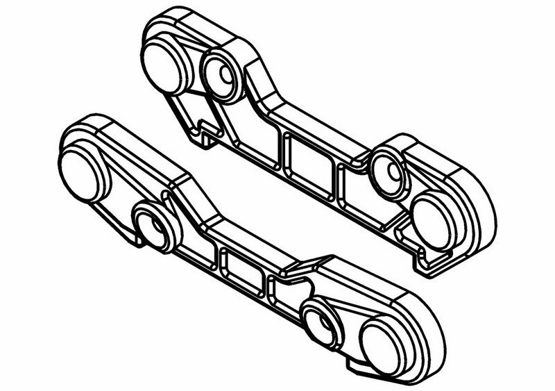 MCD - Rear Wishbone Holder Set 1T 3S (Opt.) (M300302P)