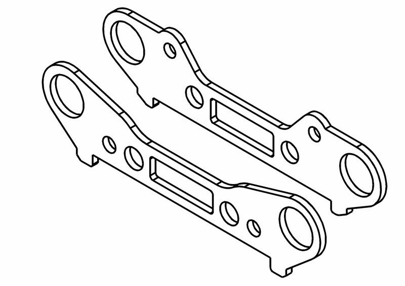 MCD - Front Wishbone Holder Steel Bracket Set (M300401S)