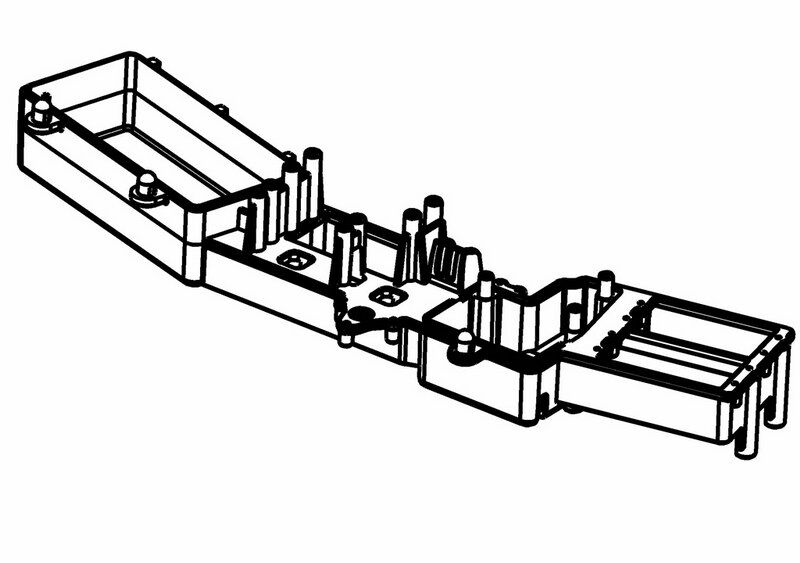 MCD - Radio/Servo Tray  30x60mm Futaba/Hitec Std. (M475101P)