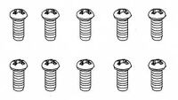 Robitronic - 3x8mm Rundkopfschraube für Plastik (10...