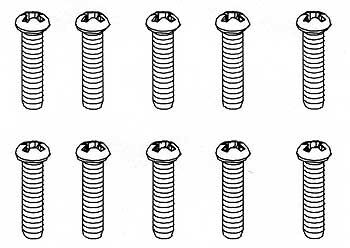 Robitronic - 3x15mm Rundkopfschraube für Plastik (10 Stk) (R30101)