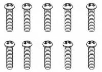 Robitronic - 3x15mm Rundkopfschraube für Plastik (10...
