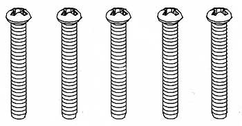 Robitronic - 3x22mm Rundkopfschraube für Plastik (5 Stk) (R30102)
