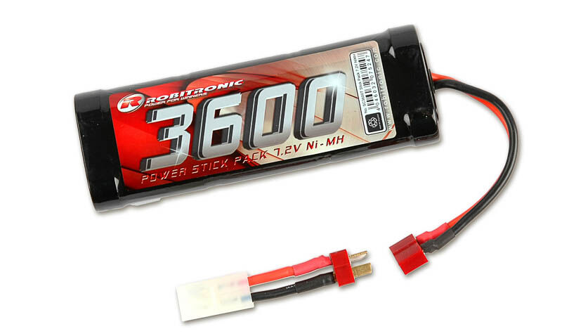 Robitronic - NiMH 7,2V, 3600mAh, Stick Pack, T-Stecker & Tamiya (SC3600T)