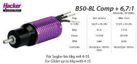 Hacker Motor B50-8L Competition + 6,7:1 (10100902)