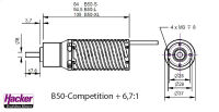 Hacker Motor B50-8L Competition + 6,7:1 (10100902)
