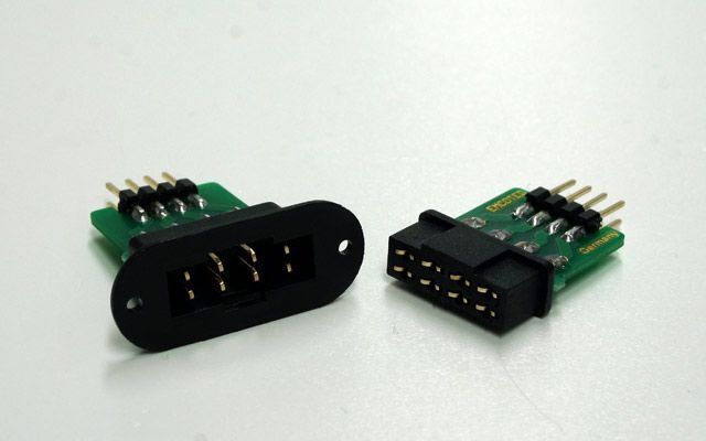 Tragflächensteckverbinder 8-polig mit Stiftleiste Stecker & Buchse