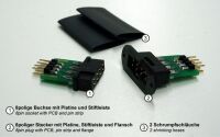 Tragflächensteckverbinder 8-polig mit Stiftleiste Stecker & Buchse