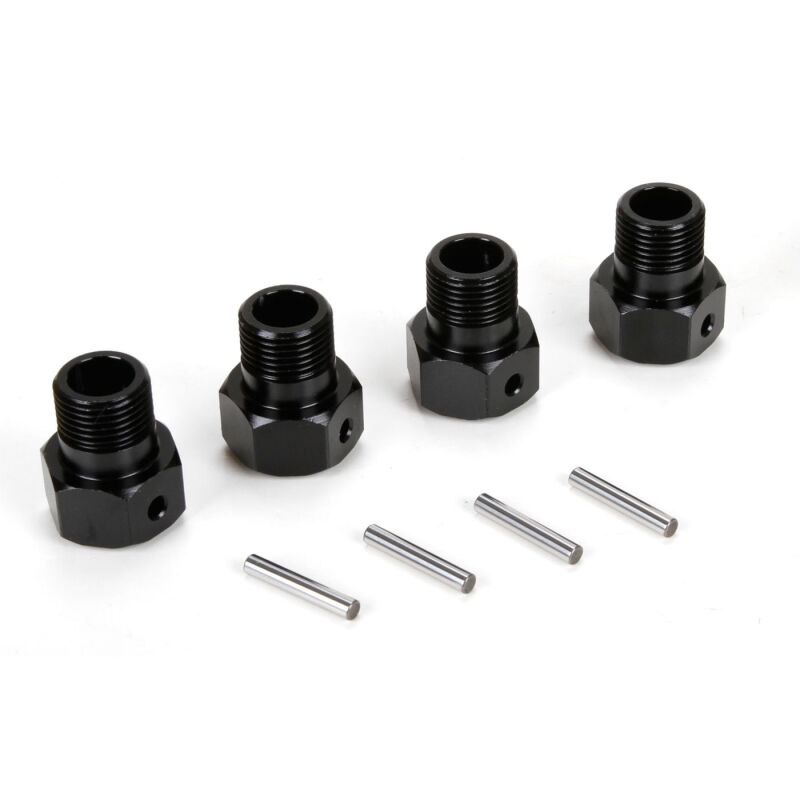 Horizon Hobby - Wheel Hex Black & Pin (4): MTXL (LOS252050)
