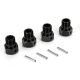 Horizon Hobby - Wheel Hex Black & Pin (4): MTXL (LOS252050)