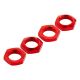 Hobbico - Radmutter 17mm, Alu, rot (4) (AR330360)