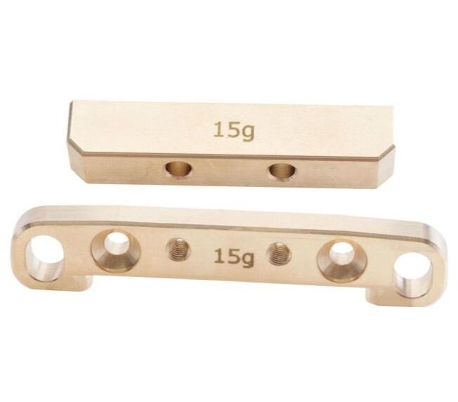 Team C - Querlenkerhalter Vorderachse vorne/hinten mit 15g+10g Gewicht TM2V2/TM4 (TU0454)