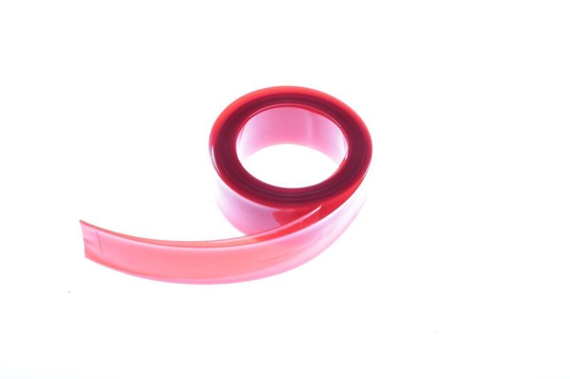 PVC Schrumpfschlauch 25mm transparent rot - 1m