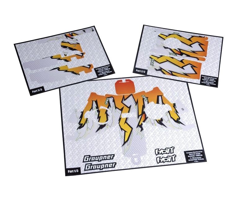 Graupner - Dekorbogen X-8E freaky orange (S1008.14O)