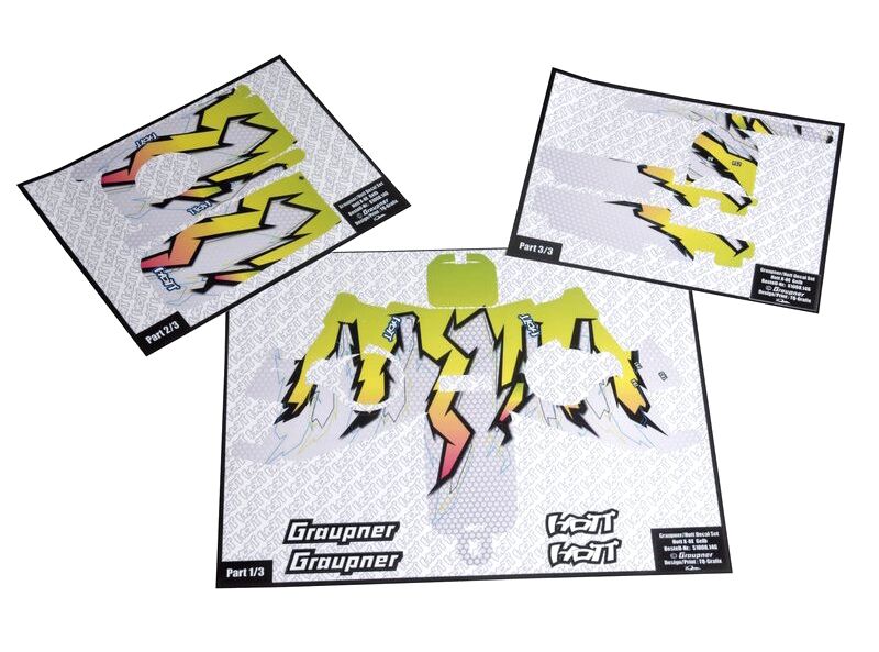 Graupner - Dekorbogen X-8E freaky yellow (S1008.14G)