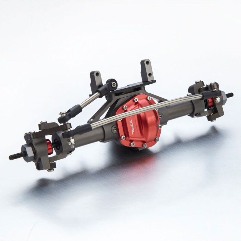 Robitronic - Antriebseinheit Vorne komplett V2 für Axial SCX10 Rot (TC1507-21T)
