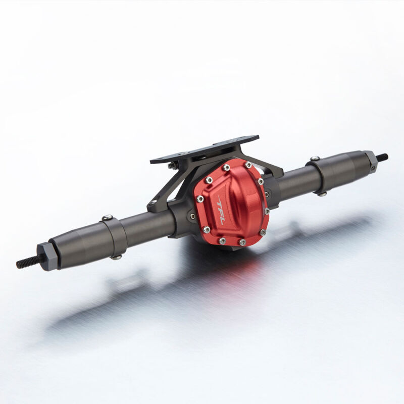 Robitronic - Antriebseinheit Hinten komplett V2 für Axial SCX10 Rot (TC1507-22T)