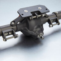 Robitronic - Antriebseinheit Hinten komplett V2 für Axial SCX10 Rot (TC1507-22T)