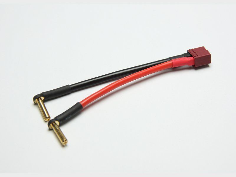 Adapterkabel abgewinkelt 4mm Gold auf T-Buchse