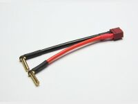 Adapterkabel abgewinkelt 4mm Gold auf T-Buchse
