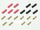 Goldstecker und Buchsen 4mm mit Schrumpfschlauch (5 Paar)