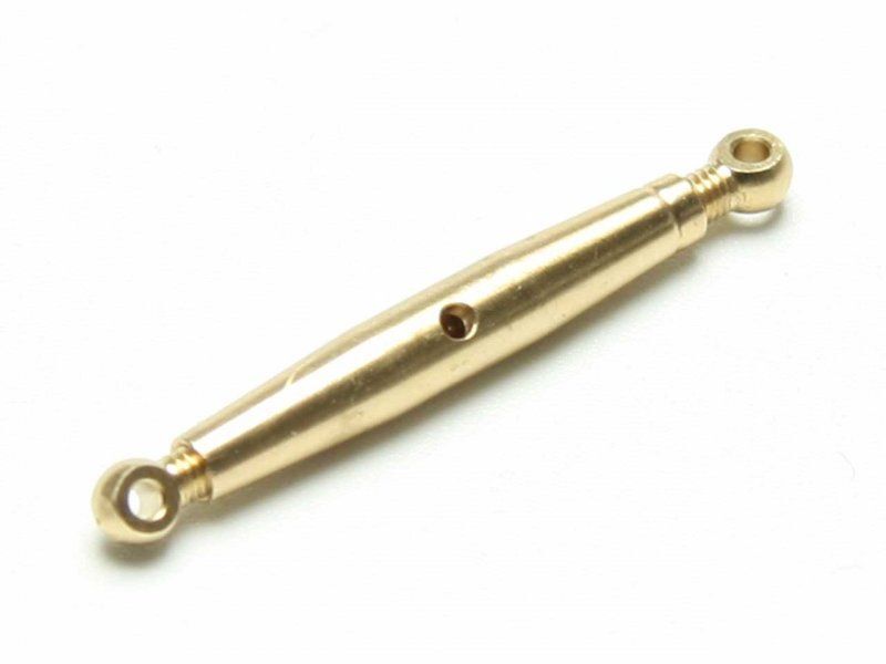Spannschloss Messing M2 25/39mm (6 Stück)