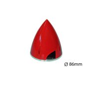 D-Power Kunststoff-Spinner  86 mm rot mit Aluminium...