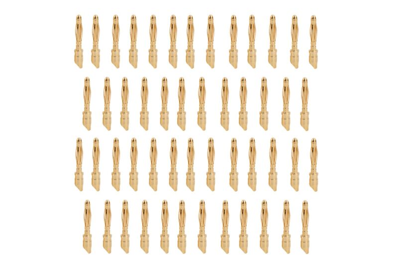 D-Power Goldkontakt Stecker  2,0 mm - 50 St. (AM1002BM50)