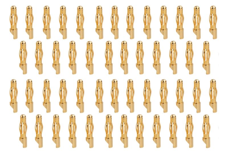 D-Power Goldkontakt Stecker  4,0 mm - 50 St. (AM1003EM50)