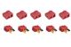 D-Power T-Stecker Hochstromkontakte rot - 5 Paar (AM1015B)