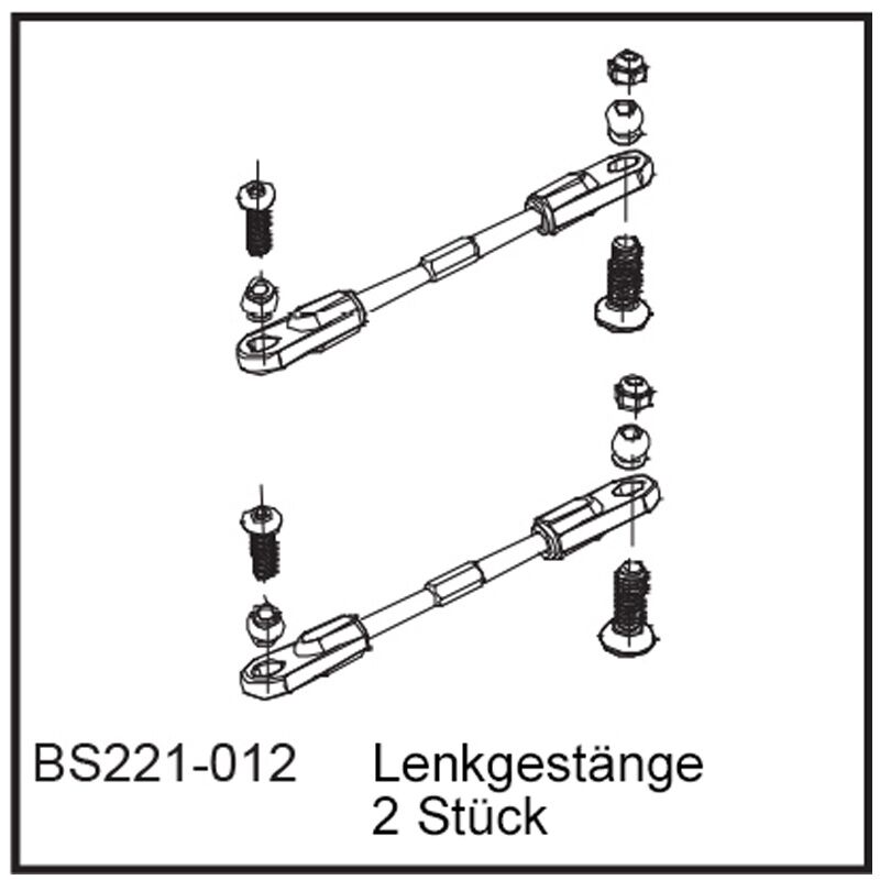 D-Power Lenkgestänge (2 Stück) - BEAST BX / TX (BS221-012)