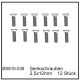 D-Power Senkschrauben 2,5x12mm (12 Stück) - BEAST BX / TX (BS810-038)