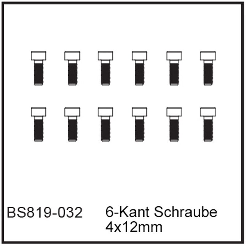 D-Power 6-Kant Schraube 4x12mm - BEAST BX / TX